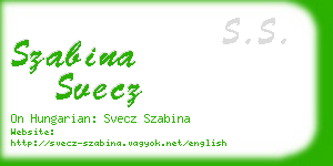 szabina svecz business card